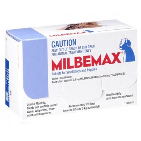Milbemax Small Dog up to 11lbs (5kgs)