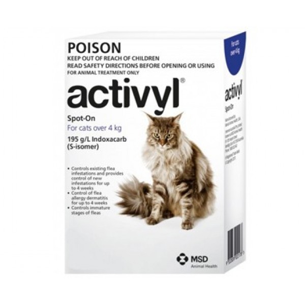 Activyl For Large Cats Over 8 8lb 4kg 6 Pack Cats Kittens