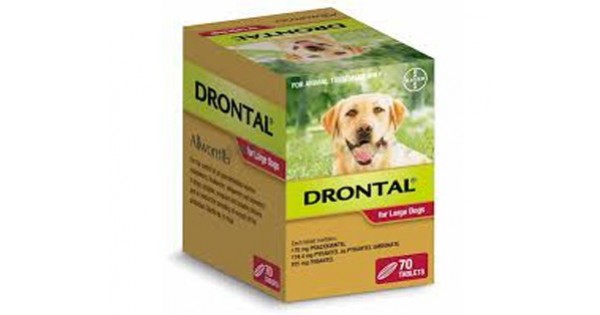 Drontal for Large Dogs 35 kg (77 lbs) 70 tabs Dogs & Puppies