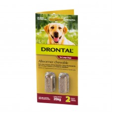 Drontal Allwormer Chewable 77lbs (35ks) - 2 Chews