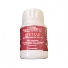 Fenpral Small Dog 3Kg (6.6lbs) Intestinal Worming Tablets 50 Pack