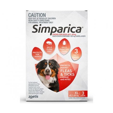 Simparica Extra Large Dog Red