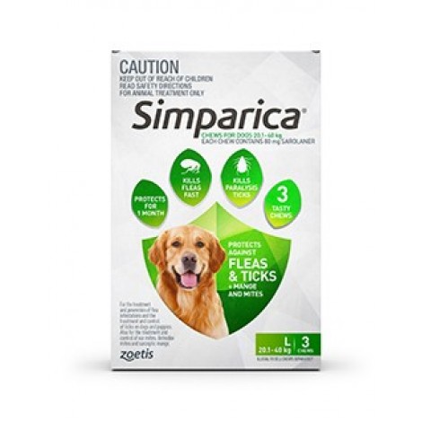 Simparica Large Dog Green