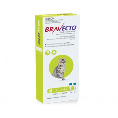 Bravecto Spot On for Cats Green Small