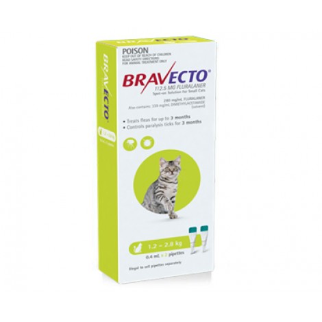 Bravecto Spot On for Small Cats Green