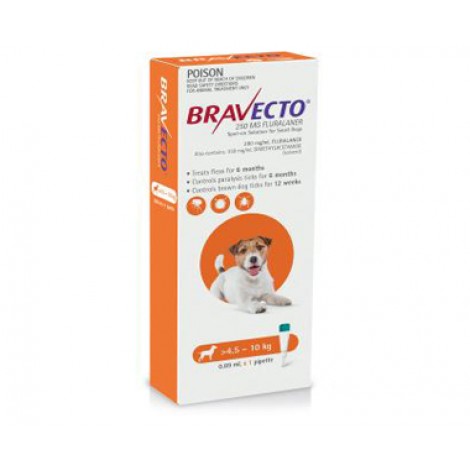 Bravecto Spot On for Small Dogs Orange