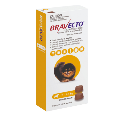 Bravecto Chews Very Small Dog Yellow