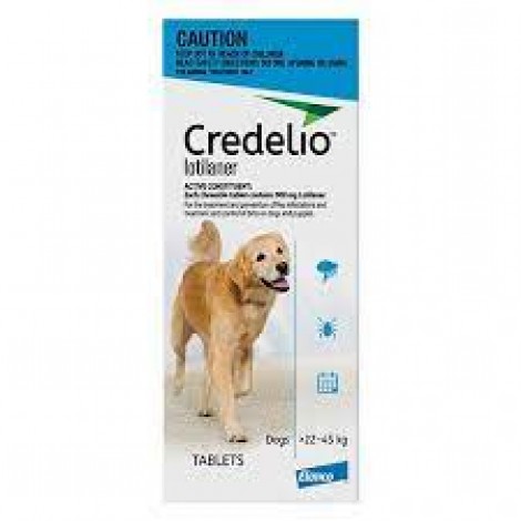 Credelio Large Dog Blue 48-99lbs (22-44kgs) 6 Chew Pack
