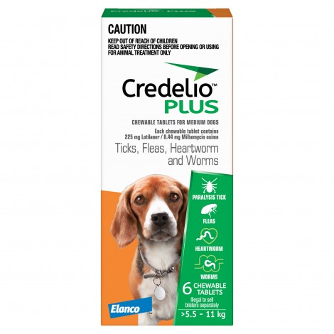 Credelio Plus Medium Dog Orange 6 Chews