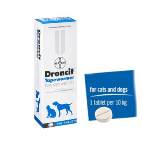 Droncit Dog & Cat Tapewormer 22lbs (10kgs)