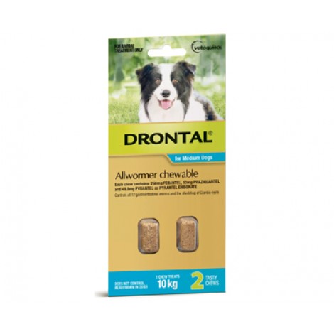 Drontal Allwormer Chewable 22lbs (10kgs)