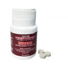 Fenpral Small Dog 3Kg (6.6lbs) Intestinal Worming Tablets 50 Pack