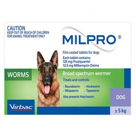 Milpro for Dogs over 5kg (11 lbs)