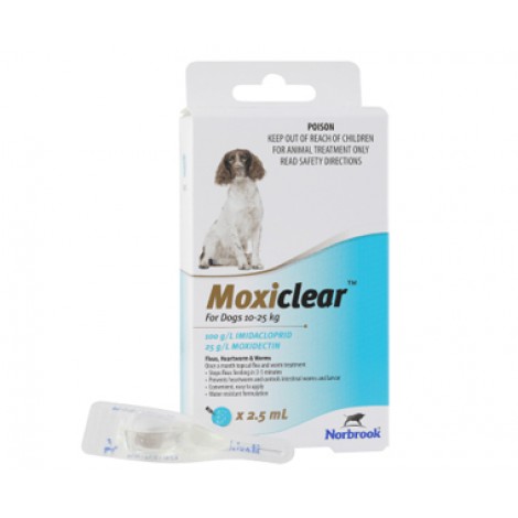 Moxiclear For Dogs 10-25kg Blue 6 Pack