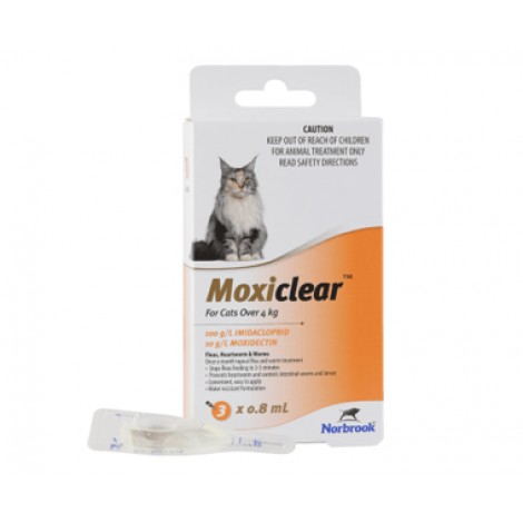 Moxiclear For Cats over 4kg Orange 6 Pack