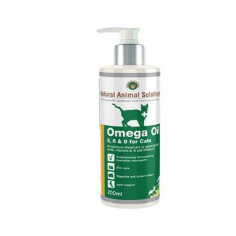 Natural Animal Solutions Omega 3, 6, 9 Oil for Cats 200mL
