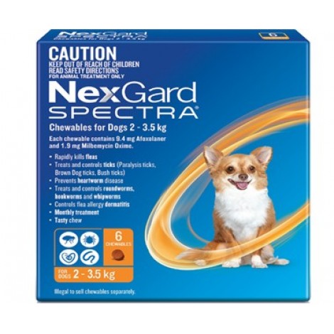 Nexgard Spectra Extra Small Dog Orange