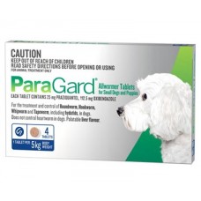 Paragard Allwormer for Small Dogs & Puppies up to 11lbs (5kgs) 4 Tablets