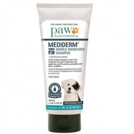PAW MediDerm Gentle Medicated Shampoo 4floz (200mls)
