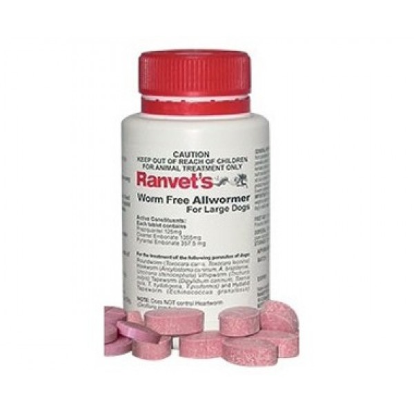 Ranvet Allwormer Tablets 25kg (55lb 