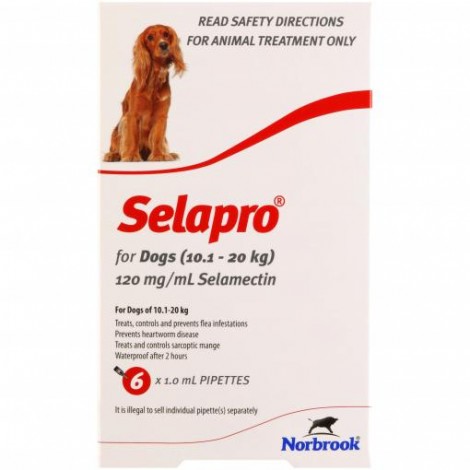 Selapro for Dogs (Red) 10-20kg (22-44lbs)