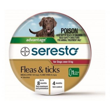 Seresto Flea And Tick Collar For Dogs Over 17.6lbs (8kgs)