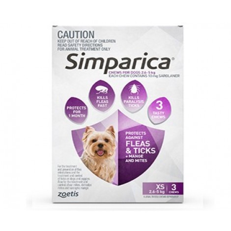 Simparica Extra Small Dog Purple