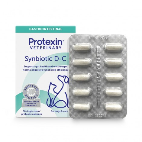 Synbiotic D-C Probiotic & Prebiotic Capsules For Dogs & Cats 50 Capsules