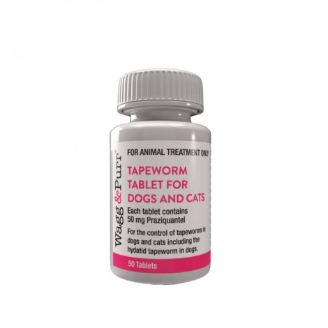  Tapeworm Tablet for Dogs & Cats 50 Tablets