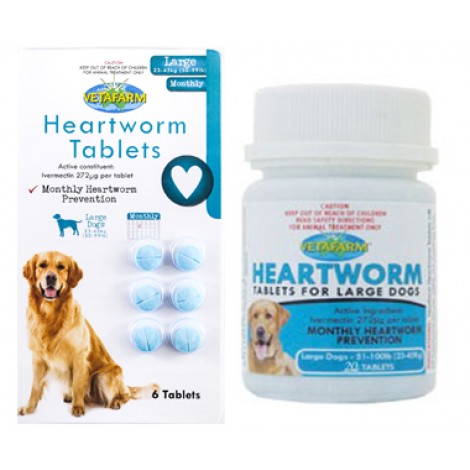 Vetafarm Heartworm Tablets Large Dogs