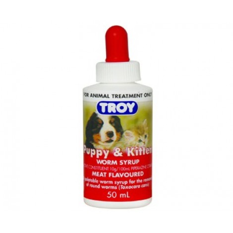 Troy Puppy & Kitten Worm Syrup 50ml